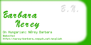 barbara nerey business card