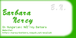 barbara nerey business card